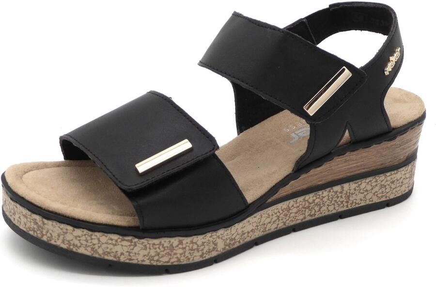 Rieker Sandalen met sleehak 63781-00 - Foto 2