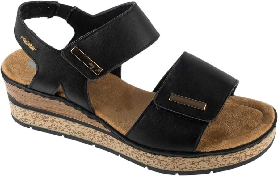 Rieker Sandalen met sleehak 63781-00 - Foto 2