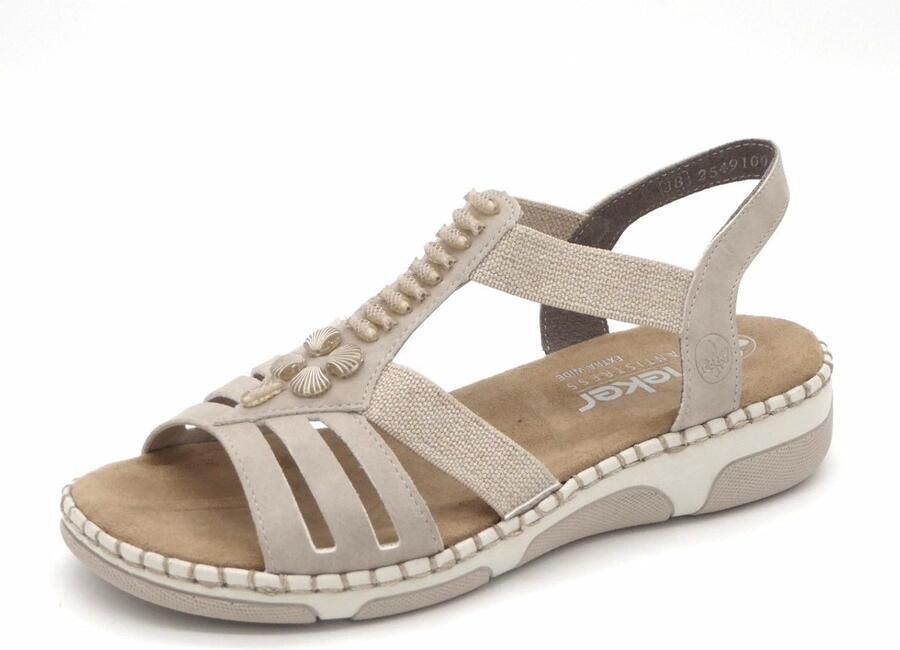 Rieker 66201-62 sandalen sportief beige