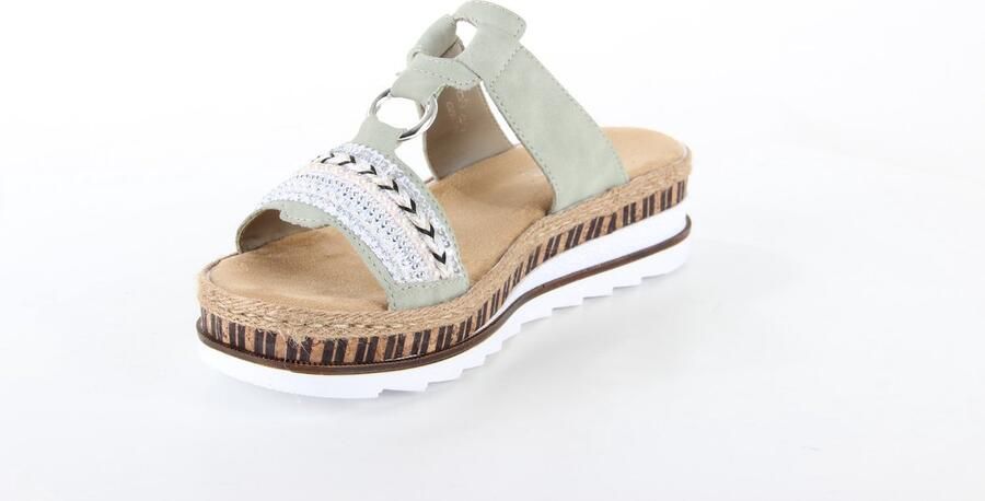 Rieker Slippers sleehak zomerschoen pantoffels met decoratieve kralen - Foto 6