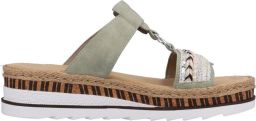 Rieker Slippers sleehak zomerschoen pantoffels met decoratieve kralen