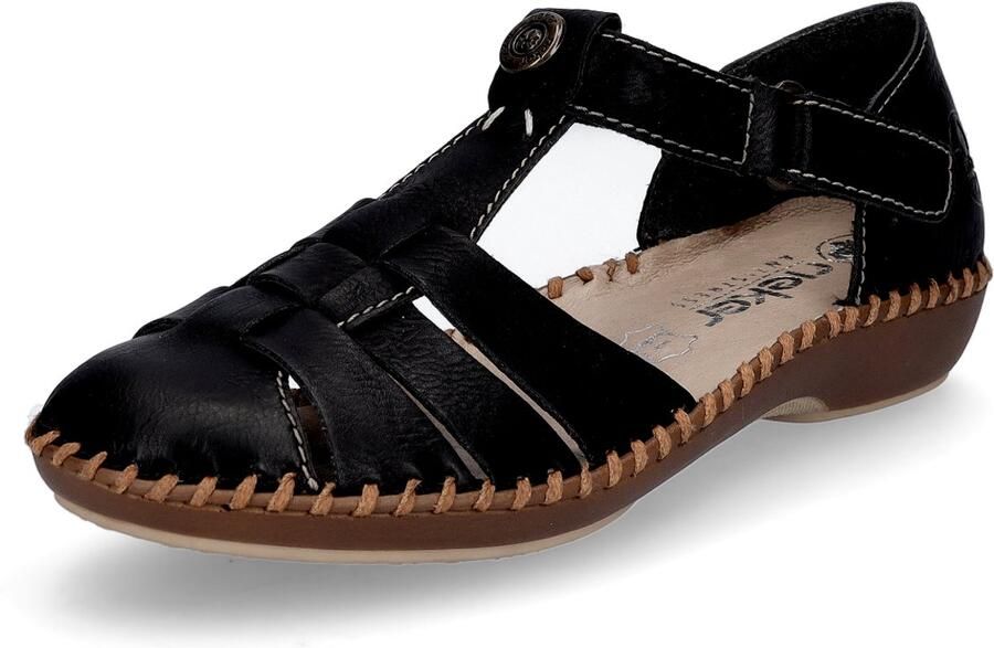 Rieker dames sandaal met bandje zwart