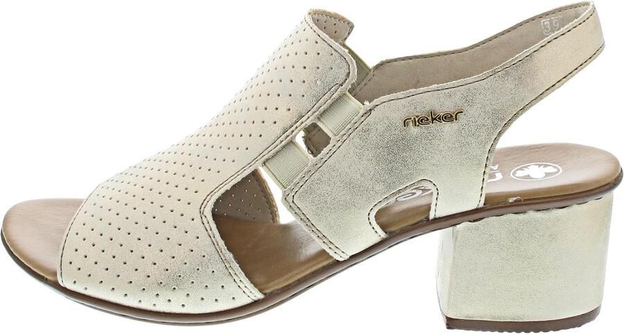 Rieker Dames Sandalen 64665 Beige Comfort & Stijl