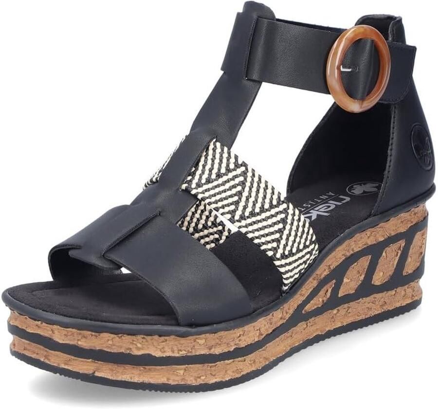 Rieker Plateausandaaltjes Zomerschoen vakantieschoen sandalette met decoratief sieraandeel - Foto 2