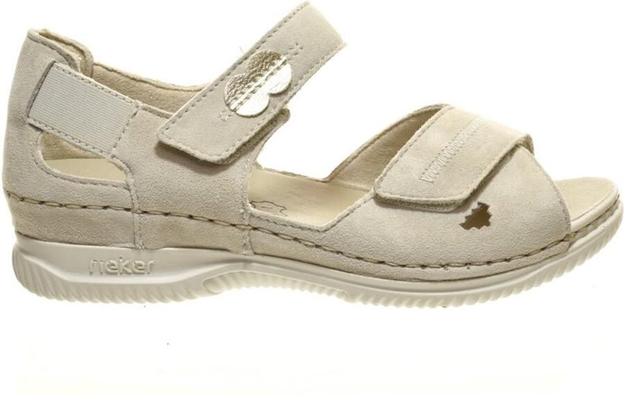 Rieker Dames Sandalen Beige Gesloten Hiel