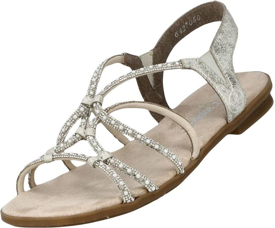 Rieker Sandalen zomerschoen sandaal blokhak met elastiek voor goede pasvorm