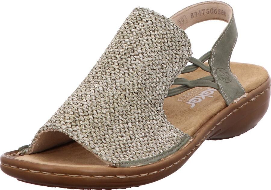 Rieker Sandalen Zomerschoen sandaaltje instapper met elastiek aan de zijkant