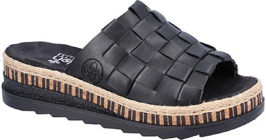 Rieker Slippers in trendy vlecht-look