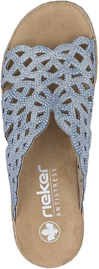 Rieker dames sleehakken lichtblauw