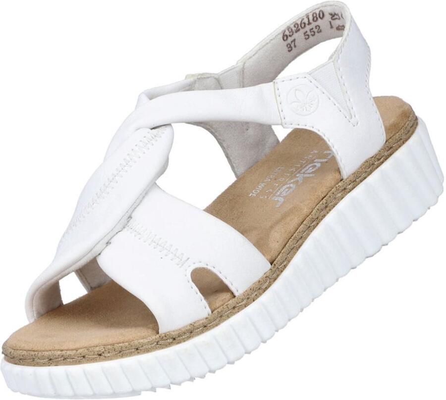 Rieker Sandalen zomerschoen sandaal sleehak met zachte binnenzool