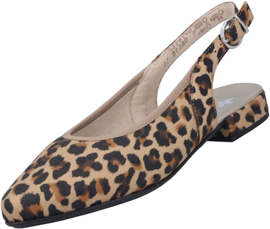 Rieker dames slingback pumps bruin leopard