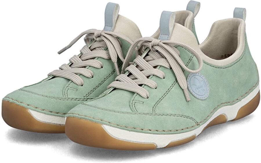 Rieker Dames Slippers Slip-On Casual Comfortabel Memory-Foam 55950-52 Green