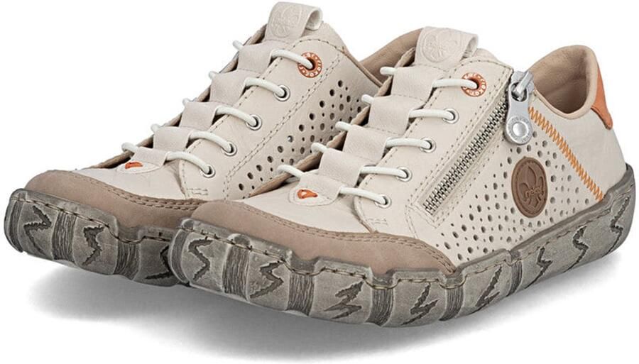 Rieker Dames Slippers Slip-On Casual Comfortabel Memory-Foam L0355-61 Beige