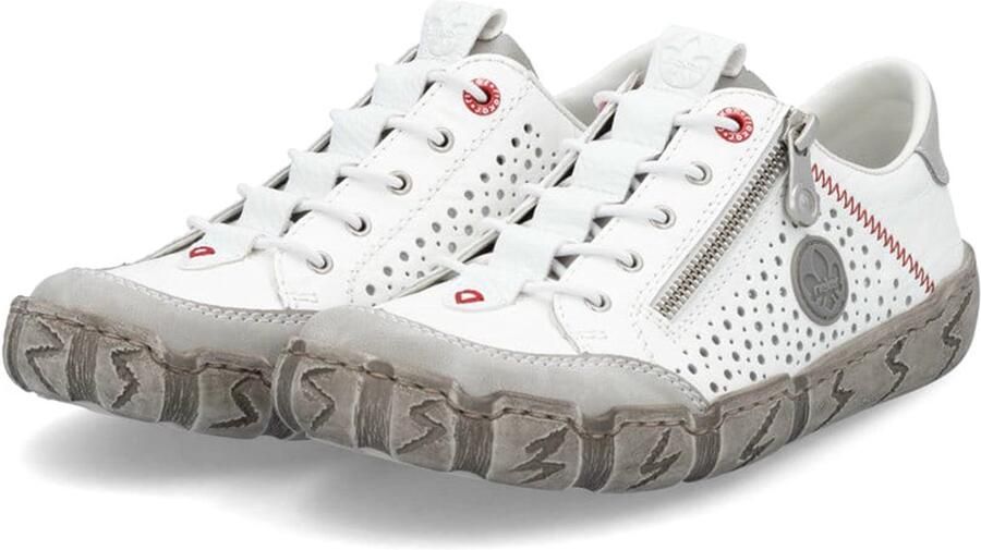 Rieker Slip-on sneakers met zool in used-look vrijetijdsschoen lage schoen instapschoen