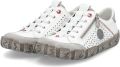 Rieker Slip-on sneakers met zool in used-look vrijetijdsschoen lage schoen instapschoen - Wit