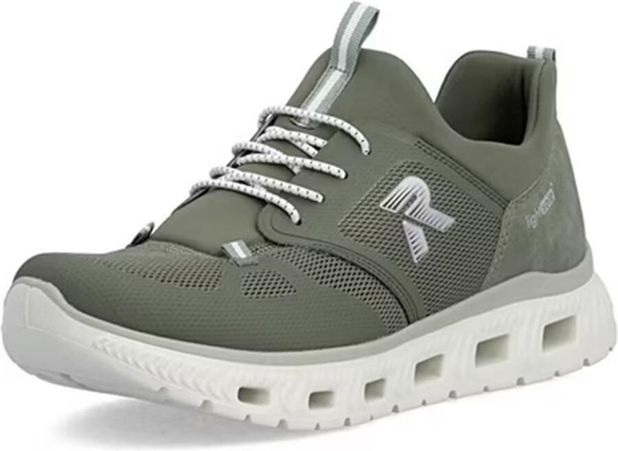 Rieker Dames Slippers Sneaker Vegan MemoSoft Elastisch M6078-54 Green