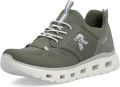 Rieker Dames Slippers Sneaker Vegan MemoSoft Elastisch M6078-54 Green - Groen
