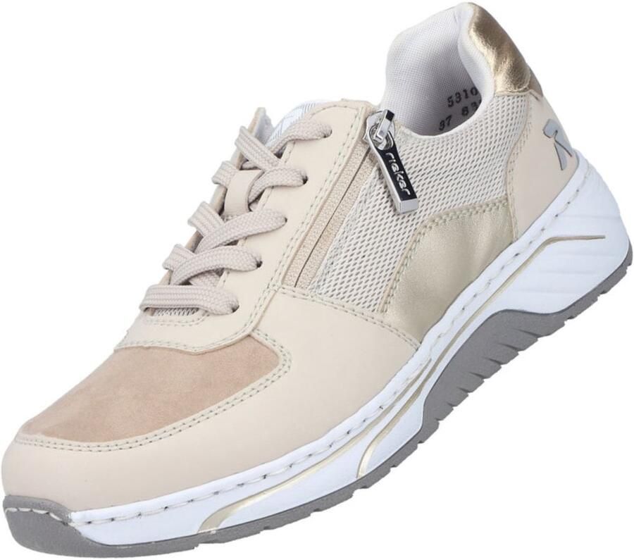 Rieker Dames Sneaker Low Sneaker Casual Comfortabel Memory-Foam 53101-60 Beige