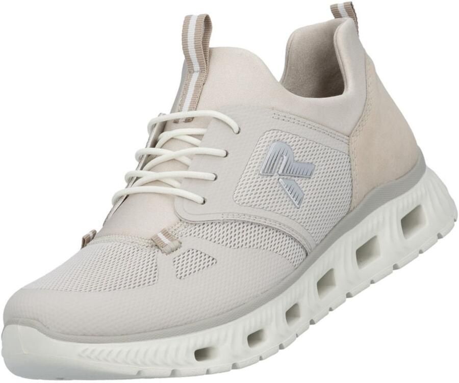Rieker Dames Slippers Sneaker Vegan MemoSoft Elastisch M6078-60 Beige