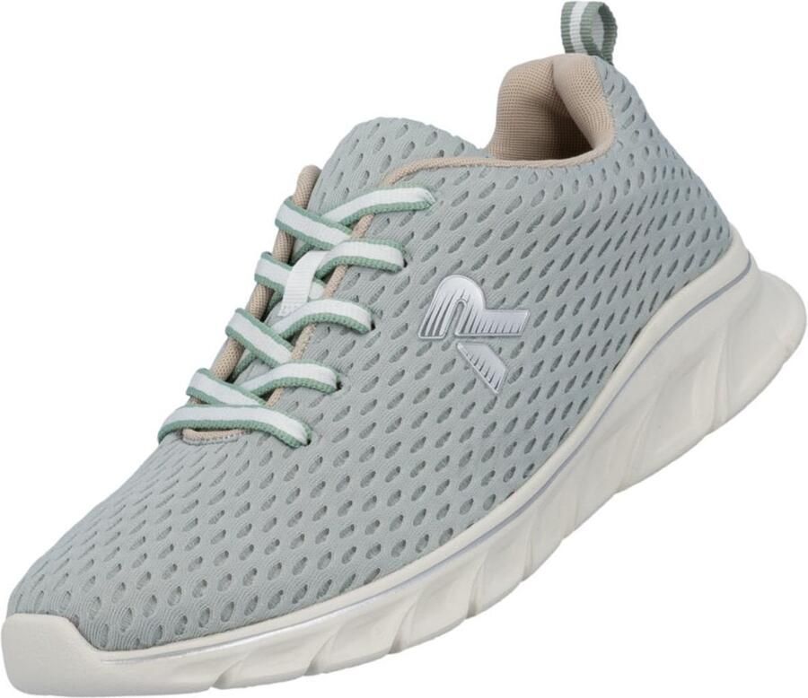 Rieker Sneakers laag zilvergrijs pastelgroen