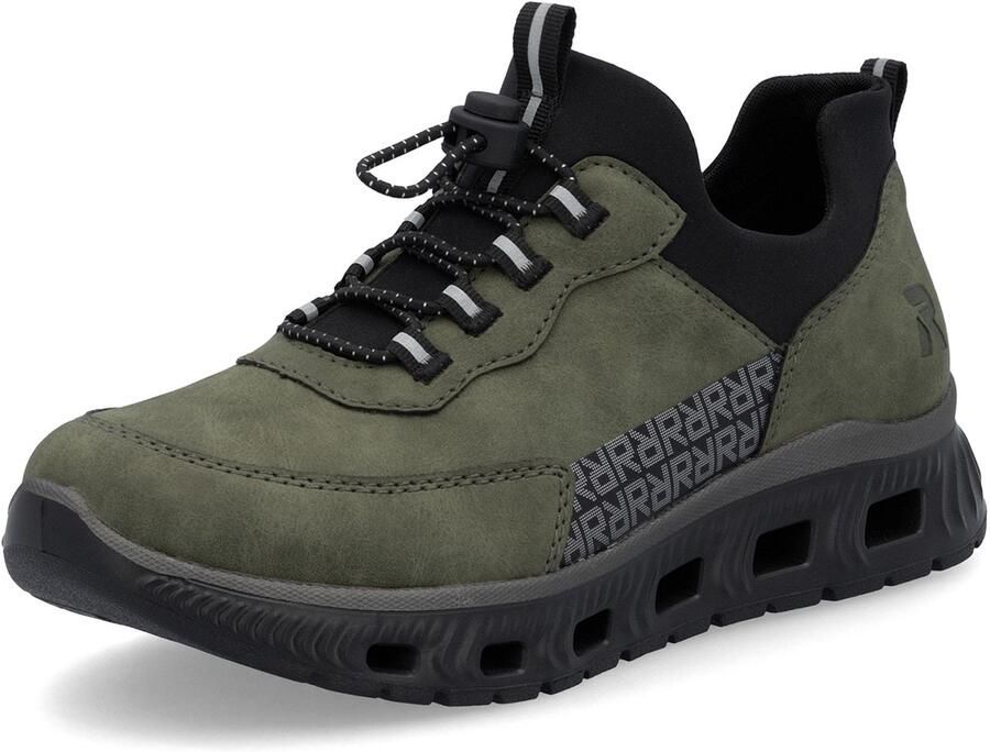 Rieker Dames Sneaker Low Elastiek Comfortwijdte G M6058-54 Groen