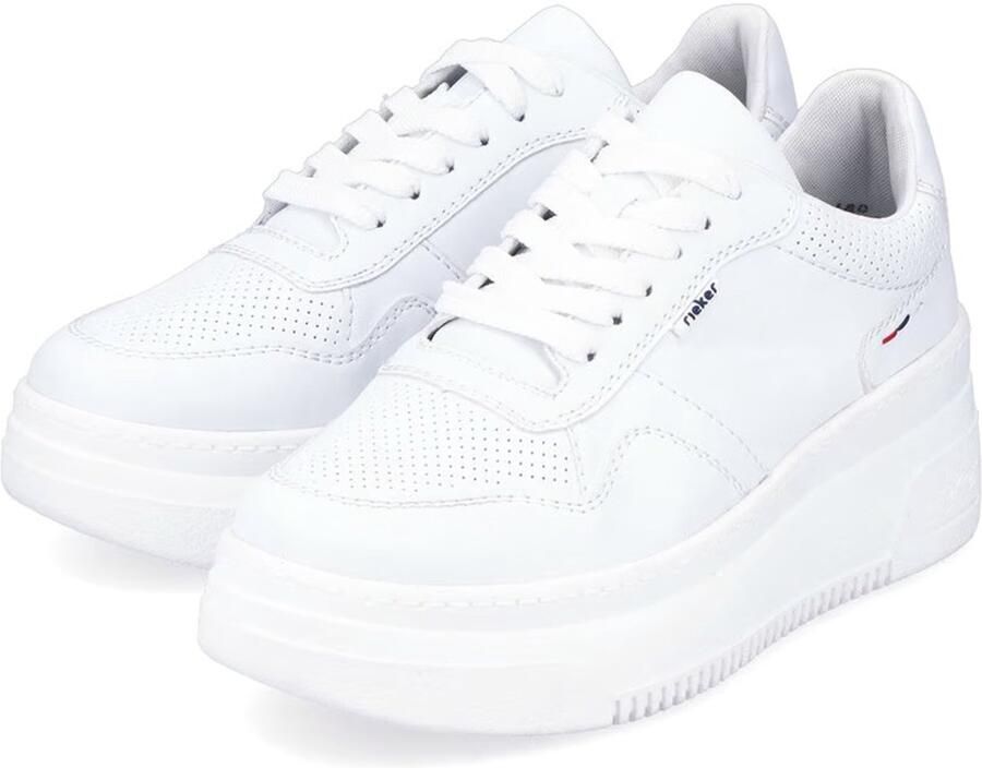 Rieker Plateausneakers met losse inlegzool vrijetijdsschoen lage schoen veterschoen