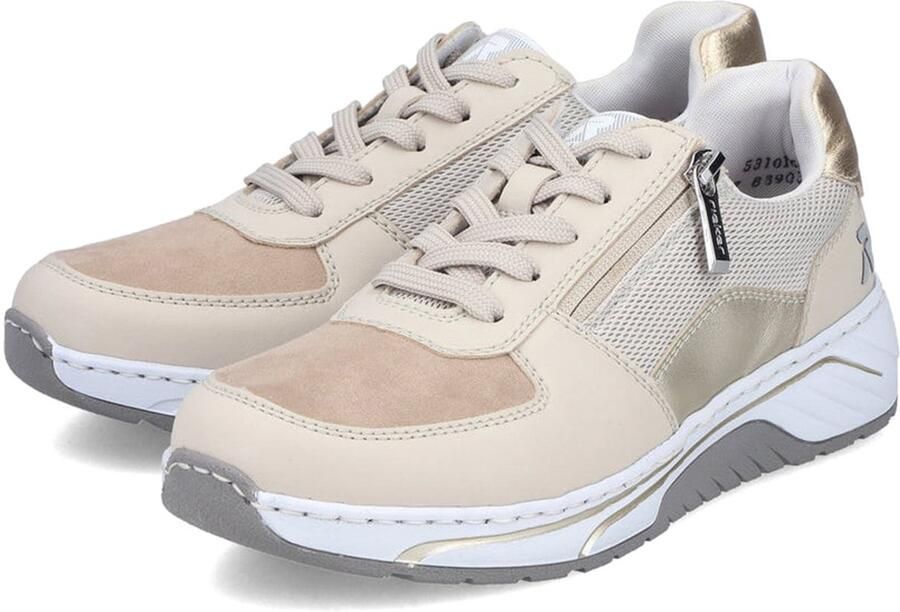 Rieker Dames Sneaker Low Sneaker Casual Comfortabel Memory-Foam 53101-60 Beige