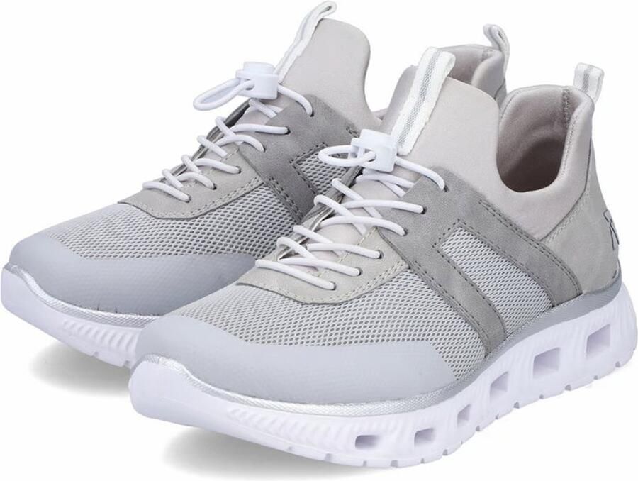 Rieker Dames Sneaker Low Sneaker Casual Comfortabel Memory-Foam M6061-40 Grey Kombi