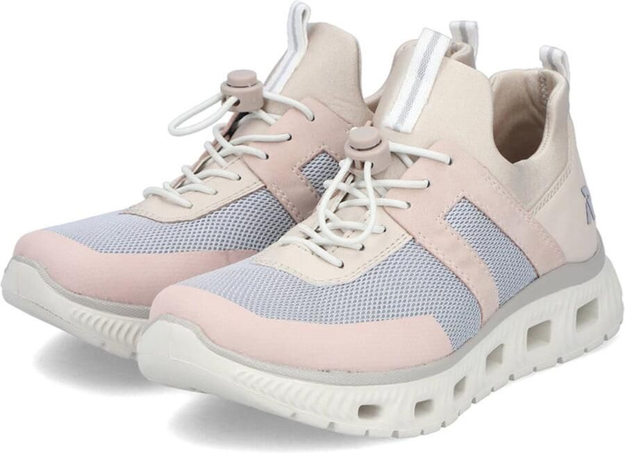 Rieker Dames Sneaker Low Sneaker Casual Comfortabel Memory-Foam M6061-91 Rose