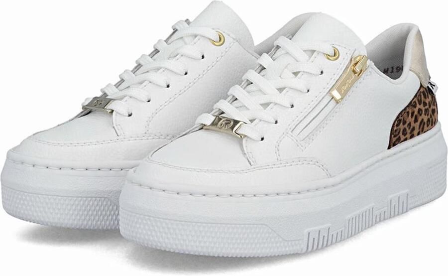 Rieker Dames Sneaker Low Sportschoen Vegan Memory-Foam M1900-80 White - Foto 2