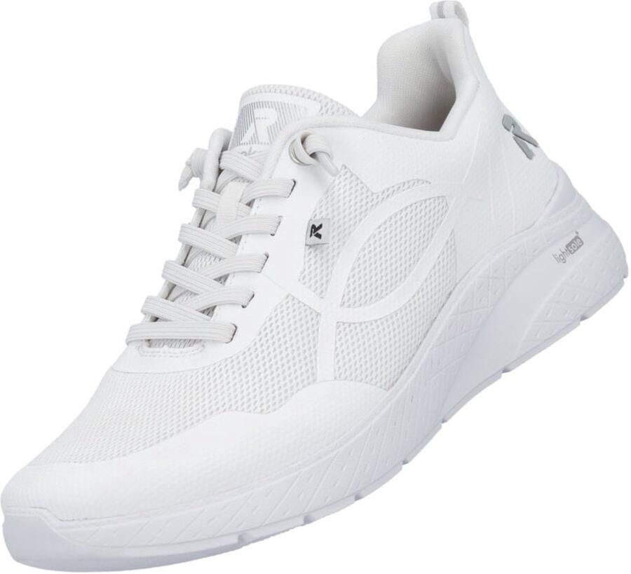 Rieker Dames Sneaker Casual Comfortabel Memory-Foam M8551-80 Wit