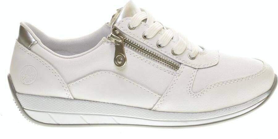 Rieker Dames Sneaker Wit Leder