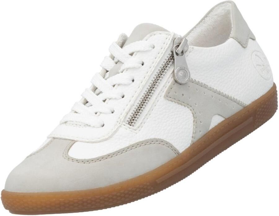 Rieker Sneakers lage schoen vrijetijdsschoen veterschoen met ritssluiting - Foto 2