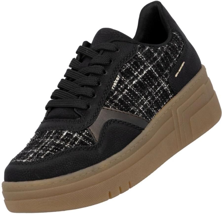 Rieker Plateausneakers Basket-Sneaker Veterschoen Lage Schoen met zachte Schachtrand