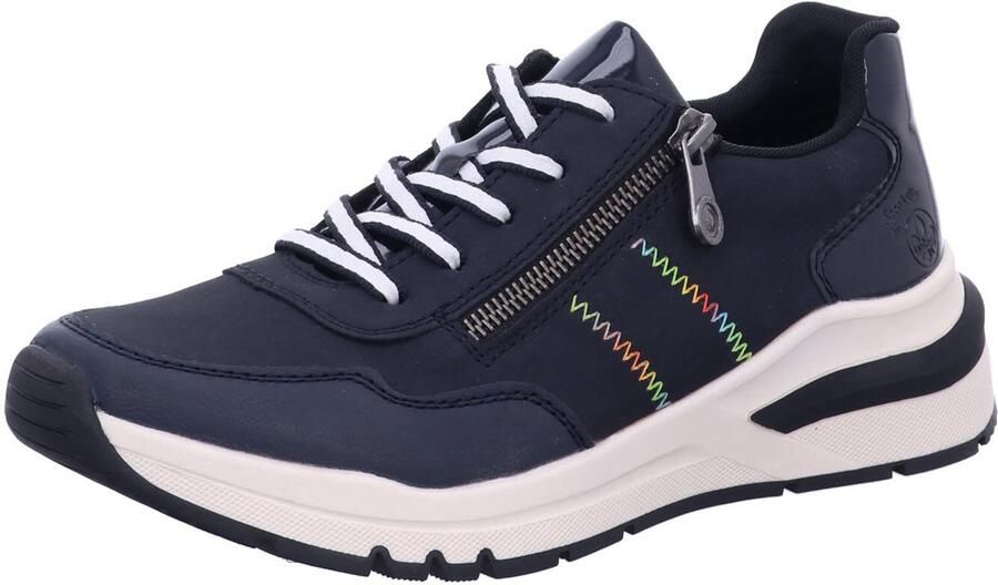 Rieker Sneakers met sleehak vrijetijdsschoen lage schoen veterschoen in comfortabele vorm