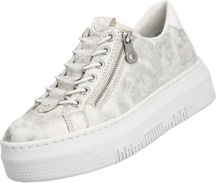 Rieker Plateausneakers Sneaker slip-on sneaker slipper met schachtvoering