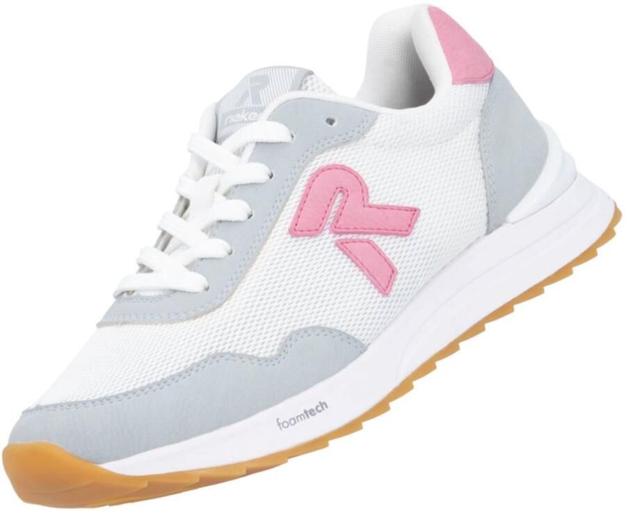 Rieker dames sportschoenen wit blauw