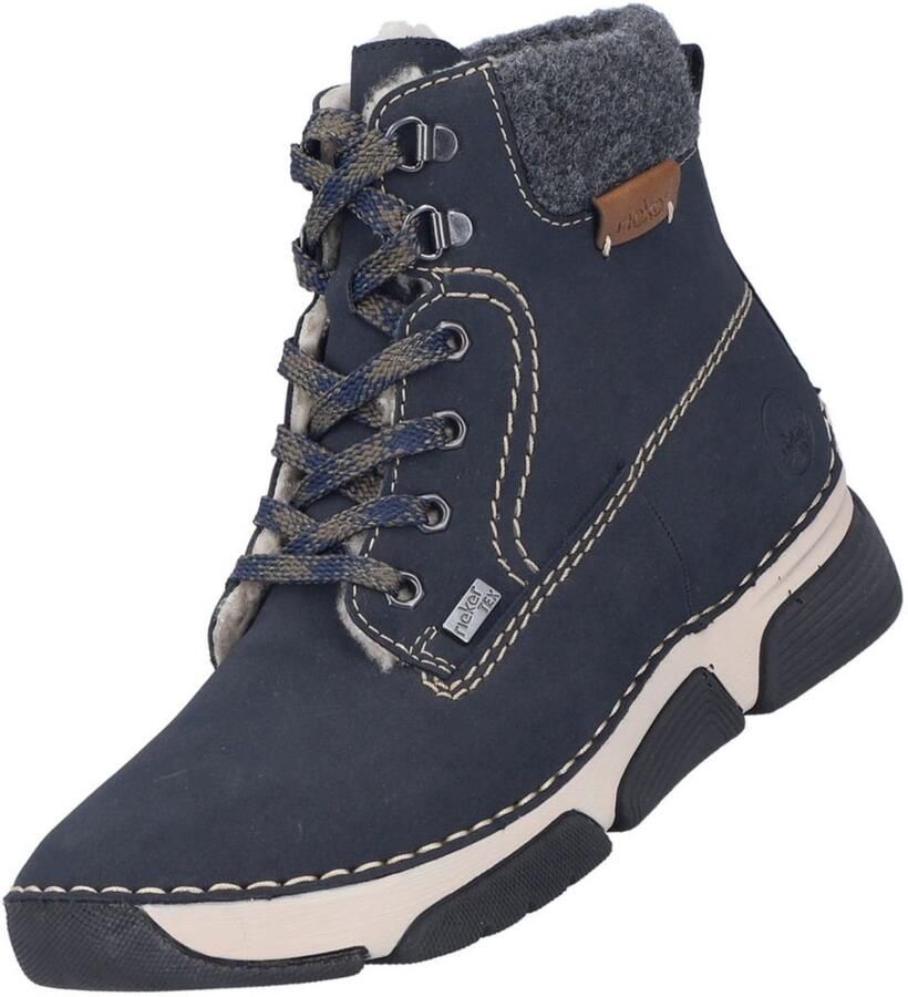 Rieker dames Tex-enkellaarsjes gevoerd blauw