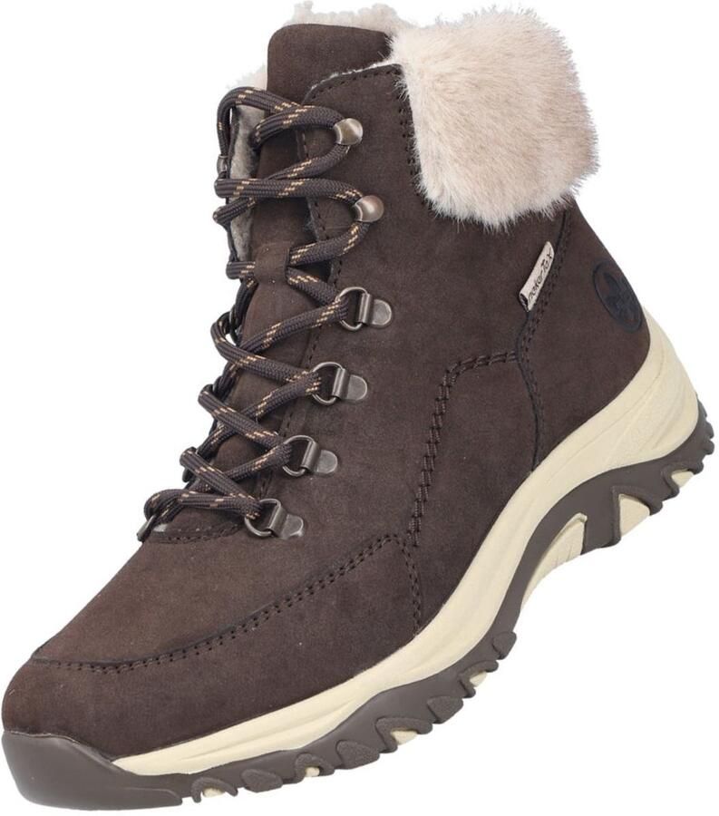 Rieker dames Tex-enkellaarsjes gevoerd bruin M9610
