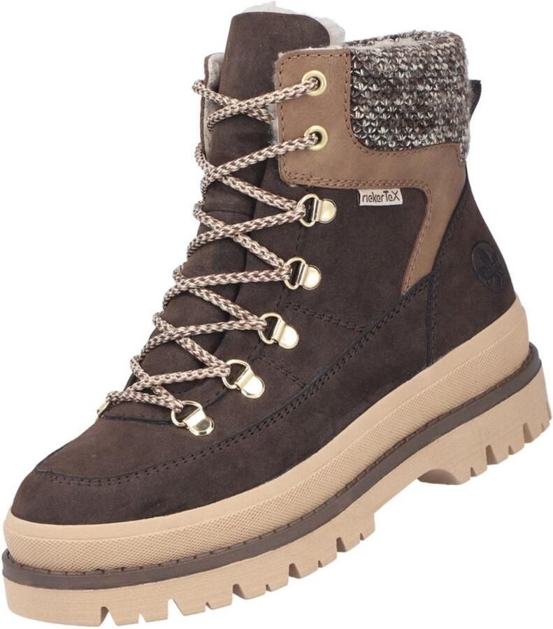 Rieker dames Tex-enkellaarsjes gevoerd bruin Y6210