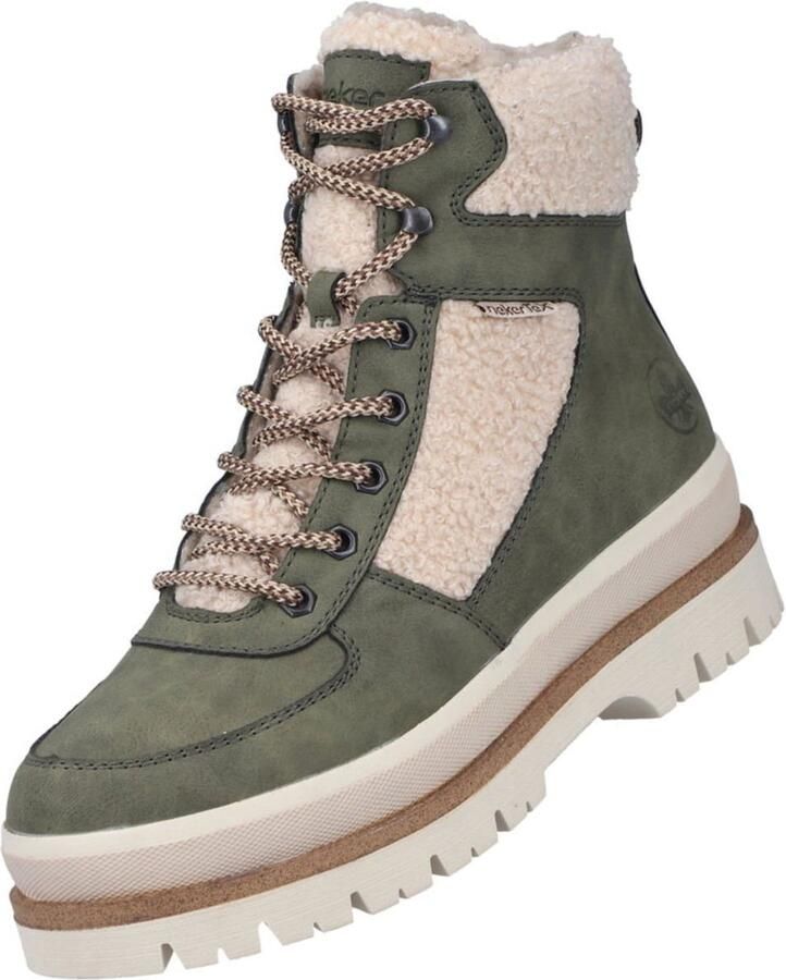 Rieker dames Tex-enkellaarsjes gevoerd groen Y6214