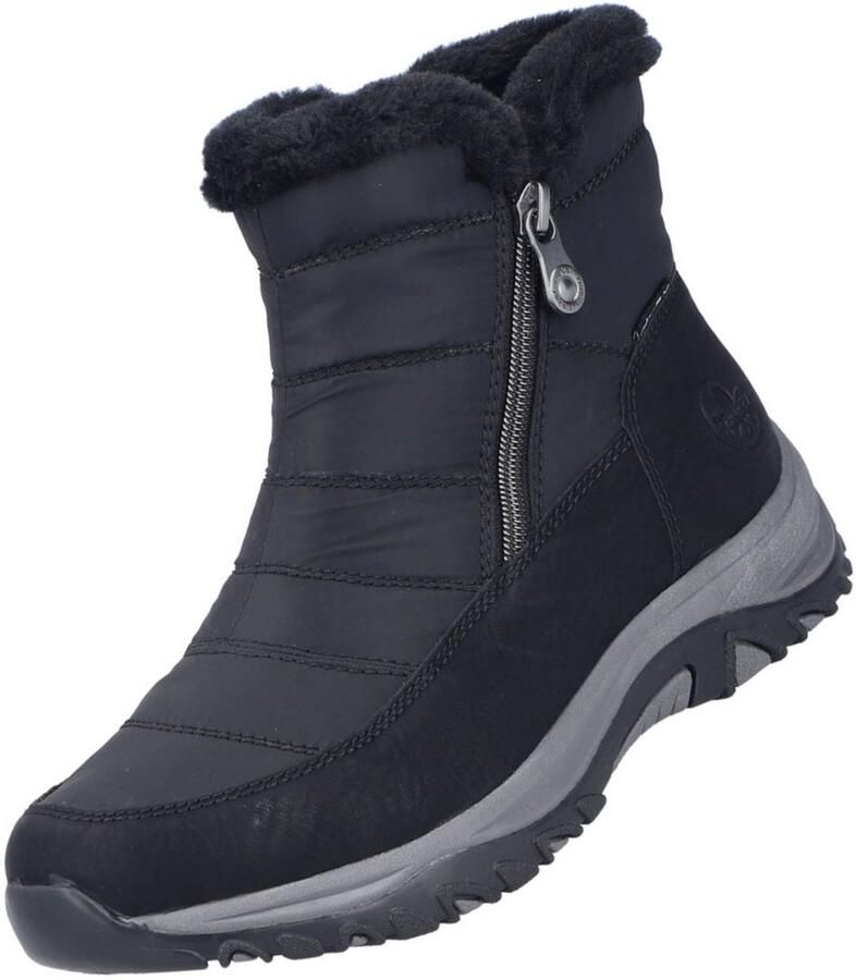 Rieker dames Tex-enkellaarsjes gevoerd zwart M9670
