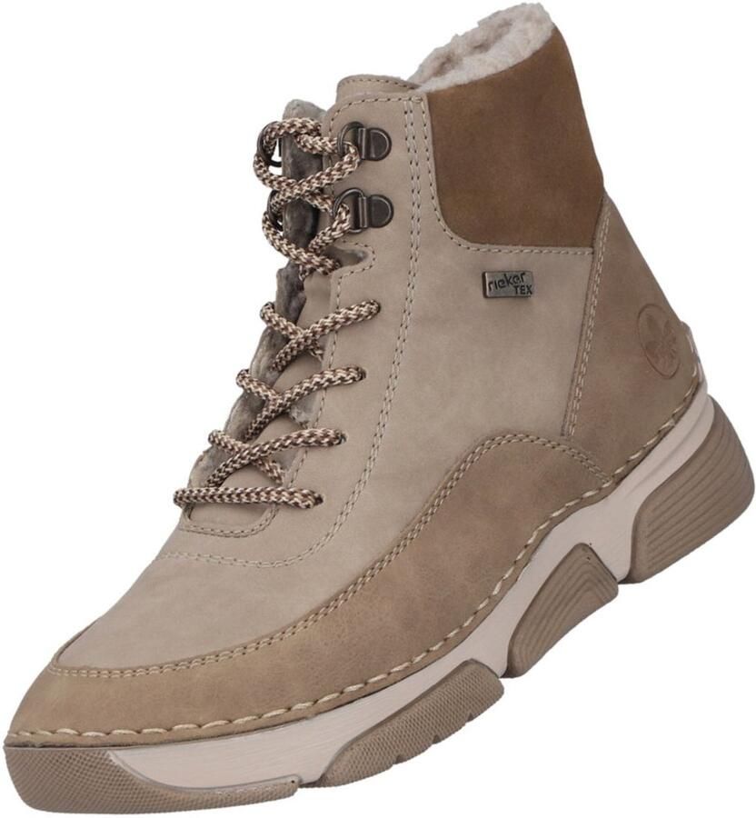 Rieker dames Tex-enkellaarsjes met voering in beige 45956