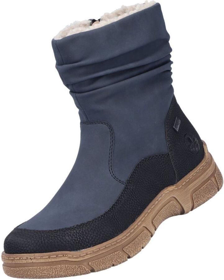 Rieker dames TEX laarzen donkerblauw gevoerd -extra breed