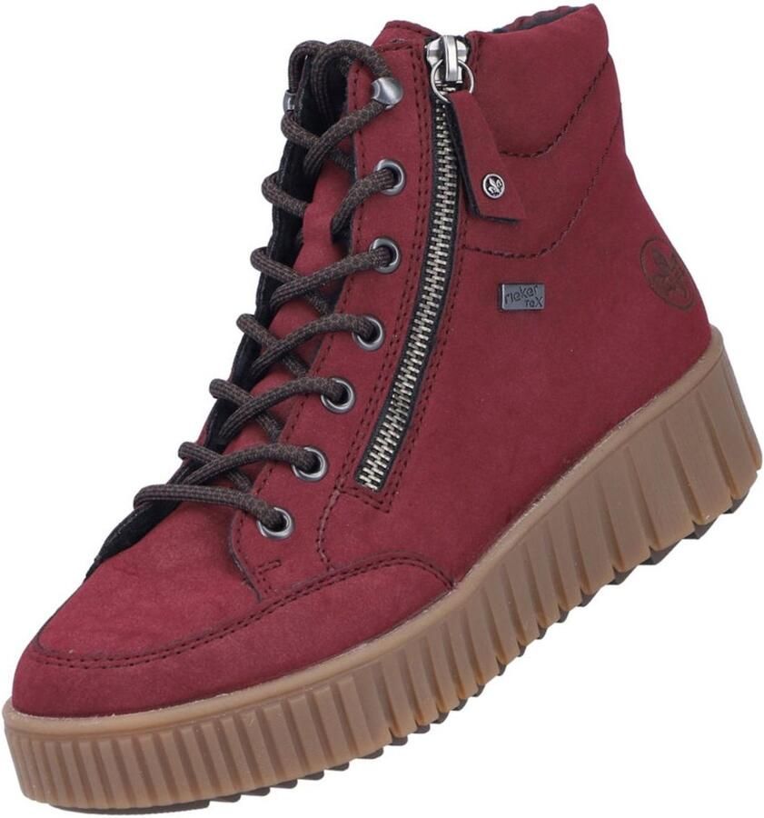 Rieker Winterlaarzen Plateauzolen veterboots met warme voering en TEX-uitrusting