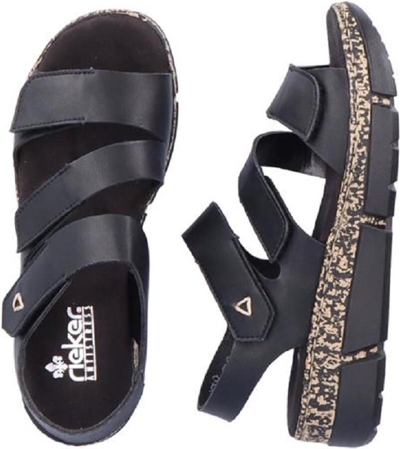 Rieker Sandalen zomerschoen sandaal sleehak met klittenbandsluitingen - Foto 2