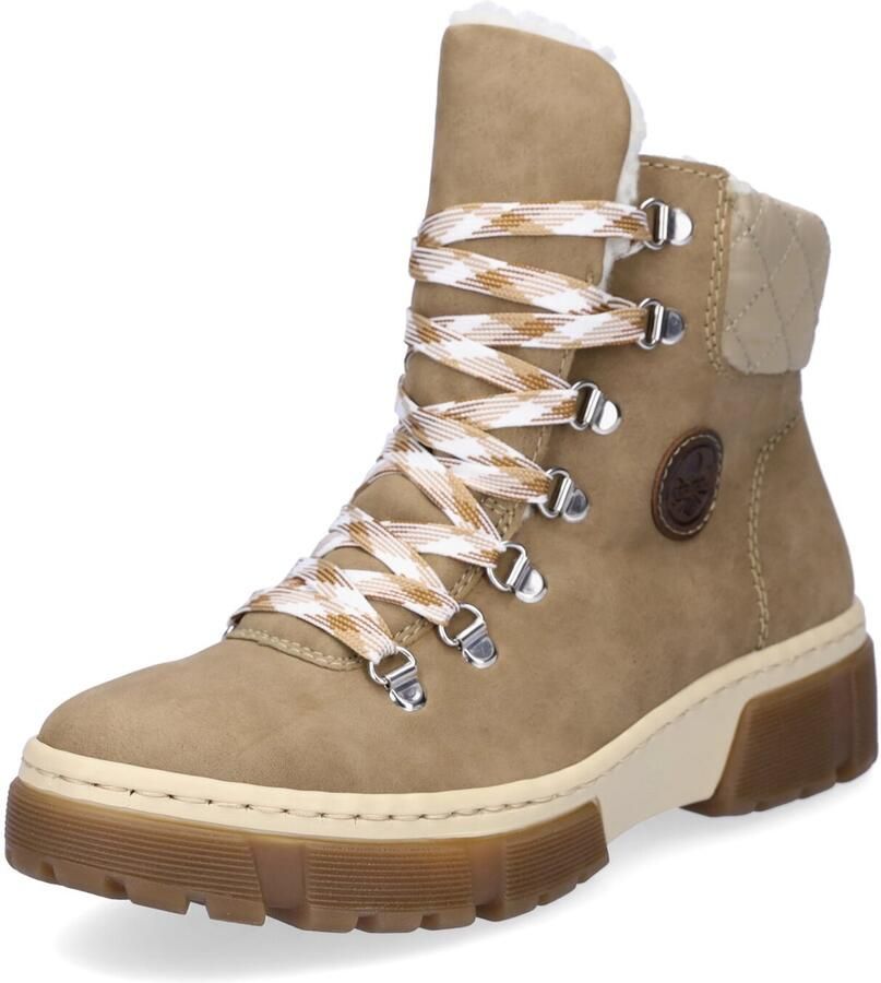 Rieker Winterlaarzen winterenkellaars veterschoenen plateau met warmvoering-uitrusting