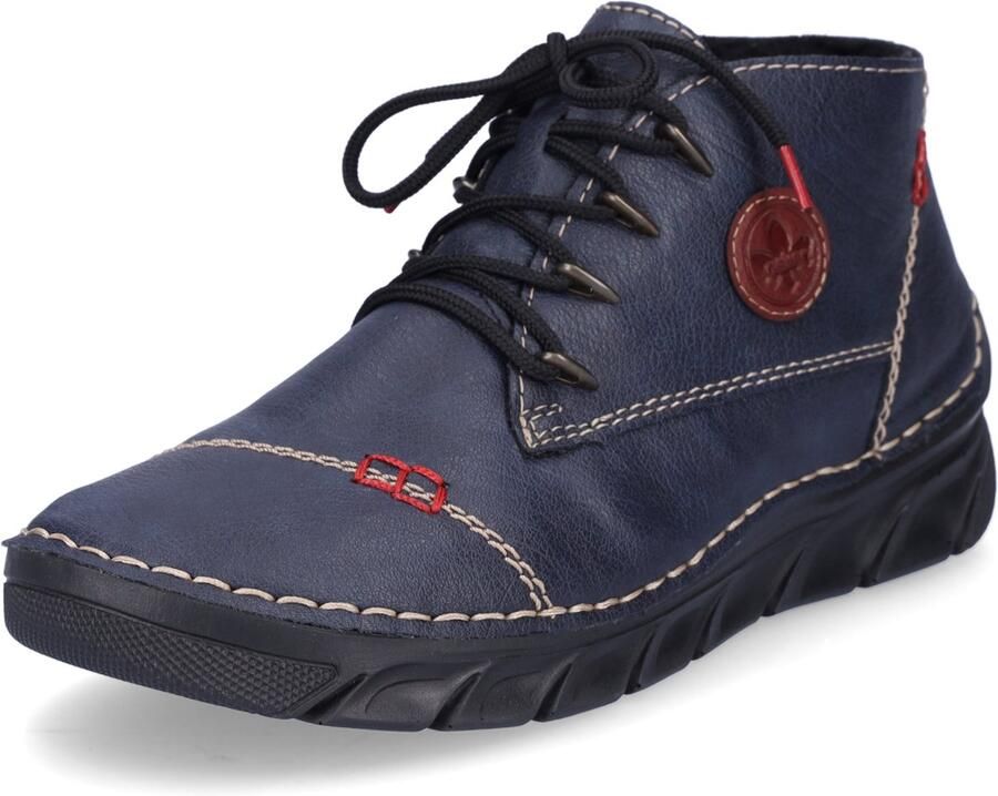 Rieker Hoge veterschoenen met luxueuze contrastnaden