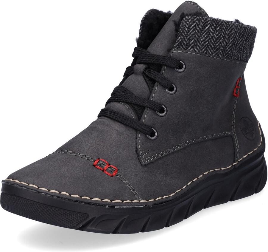 Rieker Winterlaarzen Veterboots enkellaarsjes casual boots met zachte schachtrand - Foto 2