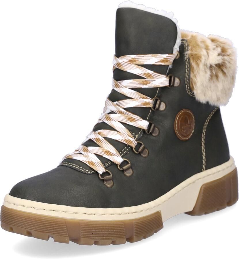 Rieker Winterlaarzen winterenkellaars veterschoenen plateau met warmvoering-uitrusting